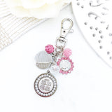 Exclusive Silver Crystal 4Qul, Ayatul Kursi & Allah Bag Charm - Muslim, Islamic, Quran, Ayah, Evil Eye, Nazar