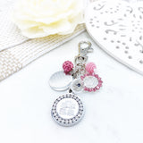 Exclusive Silver Crystal 4Qul, Ayatul Kursi & Allah Bag Charm - Muslim, Islamic, Quran, Ayah, Evil Eye, Nazar