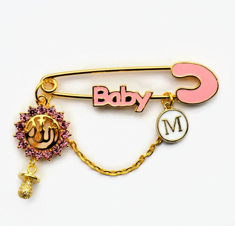 Personalised Pink Baby Allah Stroller Pin