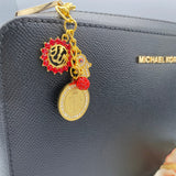 Exclusive Crystal Gold 4Qul & Allah Tassel Bag Charm - Muslim, Islamic, Zipper Charm, Keyring, Keychain