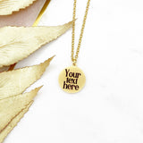 Personalised Your Text Adult, Childrens Name Silver Gold Engraved Necklace, Birthday, Gift for Her, Custom Text, Handwriting, Own Writing