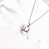 Adult, Childrens, Arabic Name Heart Silver Engraved Necklace, Birthday, Gift for Her, Islamic, Eid, Gold Plated, Muslim, Baby, Muslim,