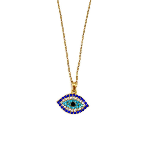 Crystal Evil Eye Eye Shaped Necklace, Adults, Children, Baby - Protection Jewellery, Swarovski