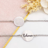 Engraved Name Ayatul Kursi Double Sided Adult, Childrens & Baby Bracelet - Adjustable Bracelet - Kids - Islamic - Gold Silver Plated