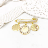 Crystal Diamante Ayatul Kursi, 4 Qul, Wa In Yakad Midi Pin - Muslim, Islamic, Wan Yakad, Chaar Kul, Baby Charm, Baby Brooch, Clip