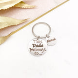 Custom Engraved Keyring, Personalised, Gift for Him, Birthday, New Dad, New Baby, Abba, Dad, Daddy, Grandad, Uncle, Mamoo, Chacha, Nana