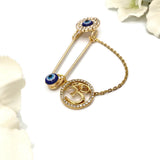 Evil Eye Om Crystal Baby Pin - Aum, Hindu, Diwali, New Baby, New Mum, Mum to be, Protection