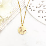 Adult, Childrens, Personalised Arabic Name Birth Month Flower Gold Engraved Necklace, Birthday, Gift for Her, Mothers Day, Eid, Sister