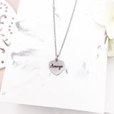 Adult, Childrens, Name Heart Silver Gold Engraved Necklace, Birthday, Gift for Her, Gold Plated, Christmas, Present, New Baby, New Mum