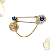 Evil Eye Om Crystal Baby Pin - Aum, Hindu, Diwali, New Baby, New Mum, Mum to be, Protection