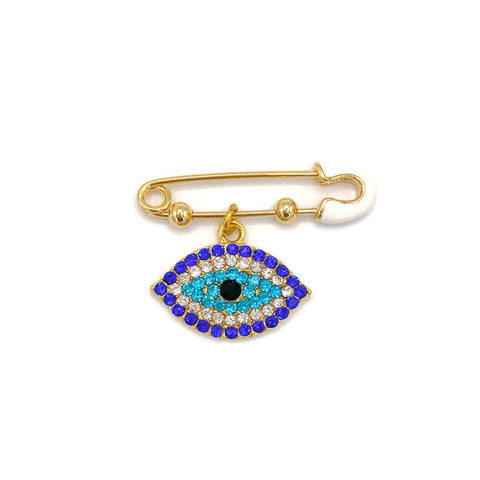 Blue Mini Evil Eye Baby Clothing Pin, Protection, Good Luck Charm, Keepsake, New Baby, Mum to Be
