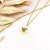 Gold Engraved Ek Onkar Necklace, Pendant, Gift For Her, Baby Gift, New Baby, Birthday, Wedding Gift, Sikh, Aum, Diwali, Ik Onkar, Vaisakhi