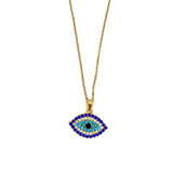 Crystal Evil Eye Eye Shaped & Round Necklace Set , Adults, Children, Baby - Protection Jewellery, Swarovski