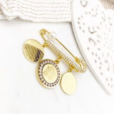 Crystal Diamante Ayatul Kursi, 4 Qul, Wa In Yakad Midi Pin - Muslim, Islamic, Wan Yakad, Chaar Kul, Baby Charm, Baby Brooch, Clip